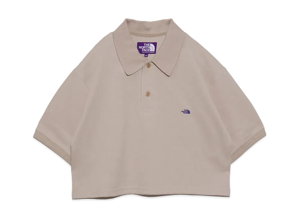 The North Face PURPLE LABEL Moss Stitch Field Cropped Polo "Light Beige"