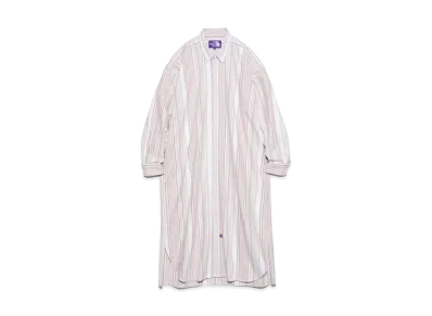 The North Face PURPLE LABEL Button Down NP Striped Field Shirt Dress "Beige"