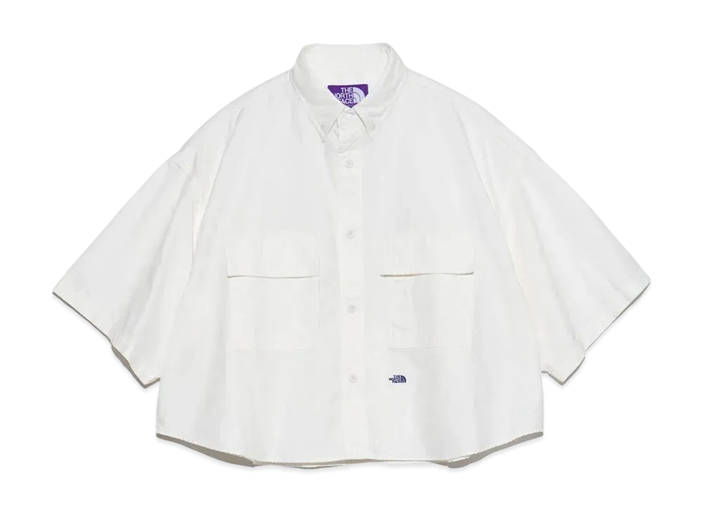 The North Face PURPLE LABEL Button Down Field S/S Cropped Shirt "White"