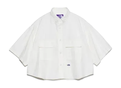 The North Face PURPLE LABEL Button Down Field S/S Cropped Shirt "White"