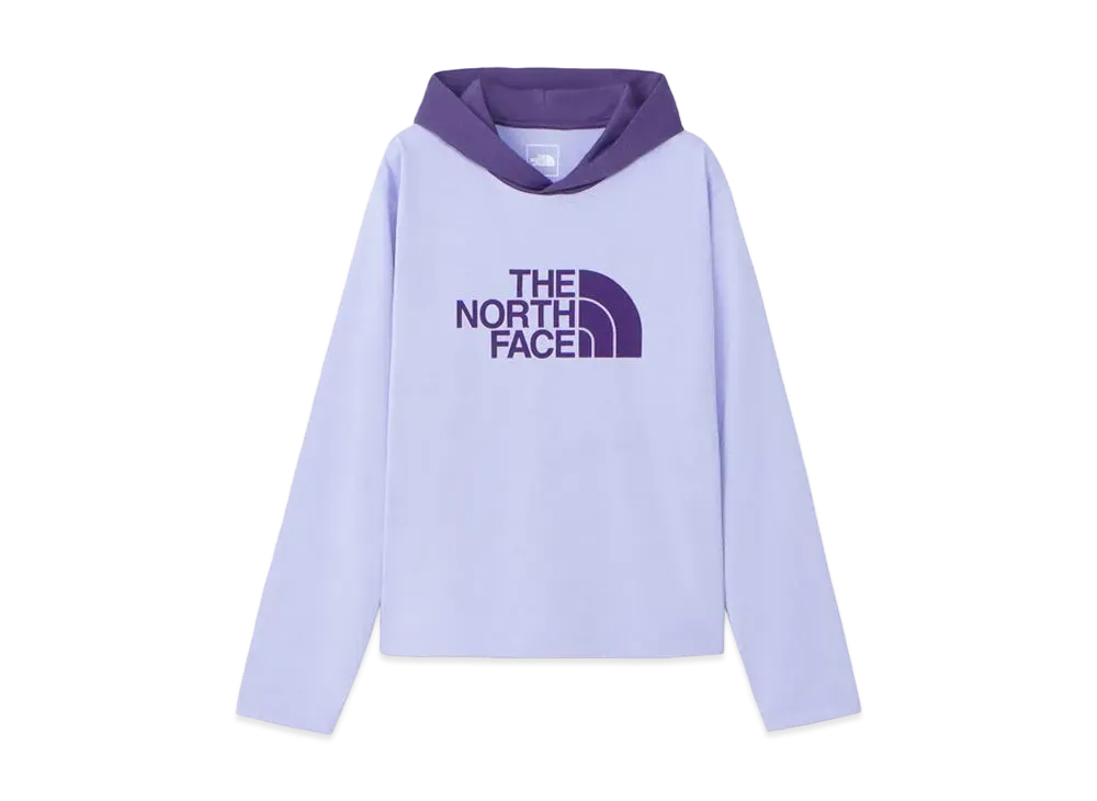 The North Face Long Sleeve Big Logo Short Hoodie "Thistledown x Dusted Purple"