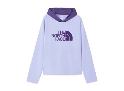 The North Face Long Sleeve Big Logo Short Hoodie "Thistledown x Dusted Purple"