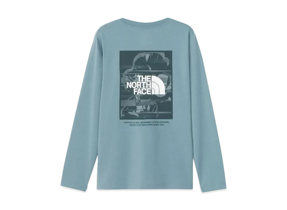 The North Face Long Sleeve Digital Box Logo Tee "Goblin Blue"