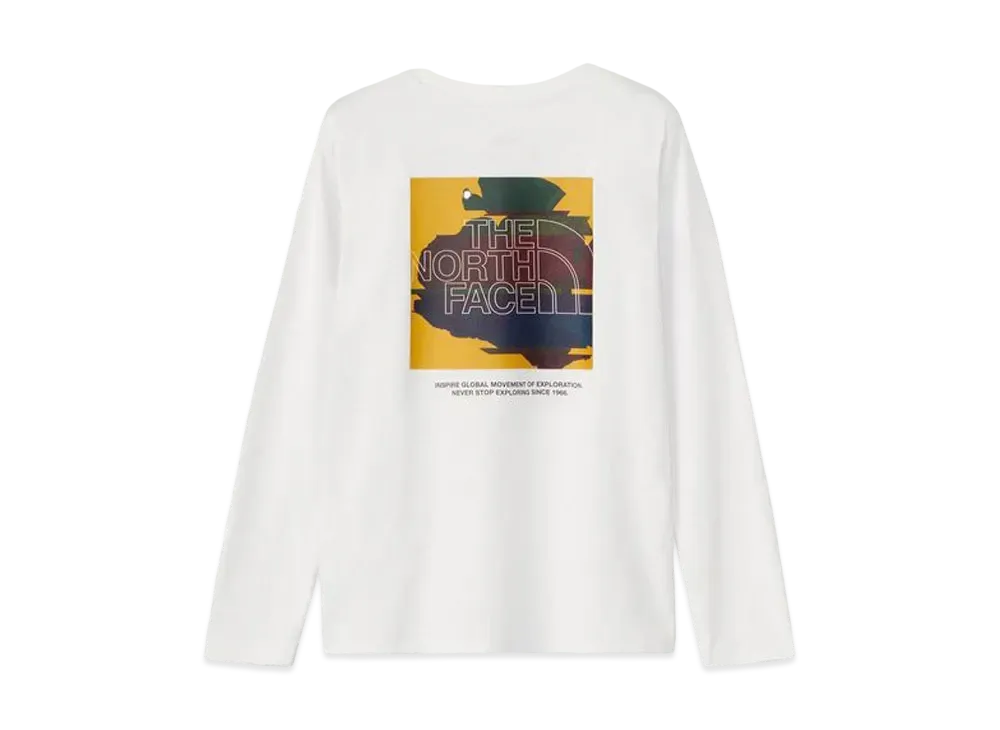 The North Face Long Sleeve Digital Box Logo Tee "White"