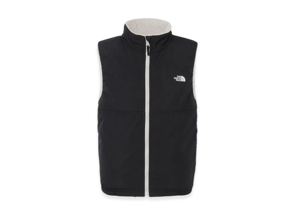 The North Face Reversible Cozy Vest Kids "Black/Fossil Ivory"