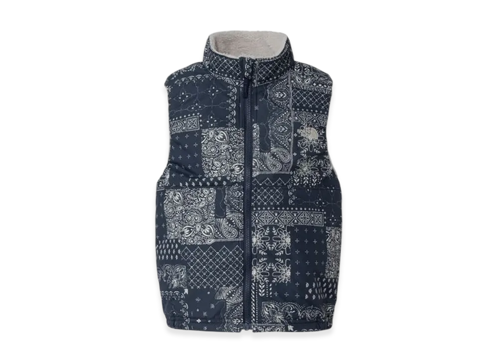 The North Face Toddler Novelty Reversible Cozy Vest Kids "Patchwork Navy"