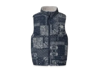 The North Face Toddler Novelty Reversible Cozy Vest Kids "Patchwork Navy"
