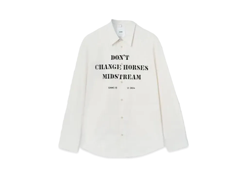OAMC Mark Shirt Print "Natural White"