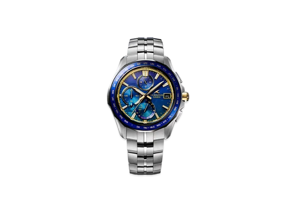 Casio Manta S7000 Series Casio Watch 50th Anniversary Model World Exclusive 600 "Blue/Gold" OCW-S7000SS-2AJR