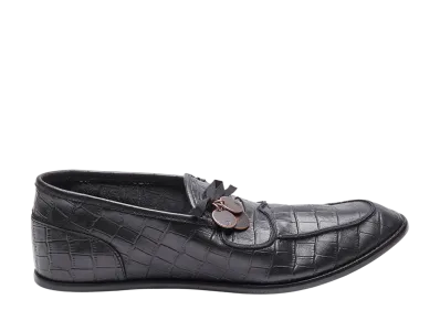 Midorikawa x SUICOKE COIN LOAFERS "Black Crocodile"