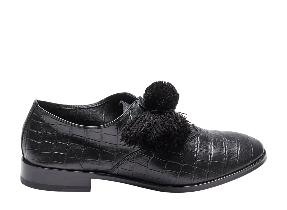 Midorikawa x SUICOKE FRINGE OXFORD "Black Crocodile"