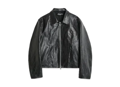 OUR LEGACY Mini Jacket Top Dyed Leather "Black"