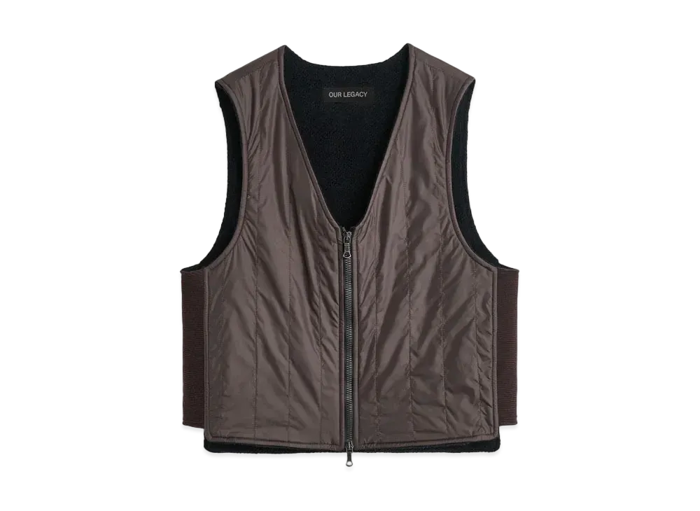 OUR LEGACY Quilt Liner Vest Aero Nylon "Oxidized Grey"