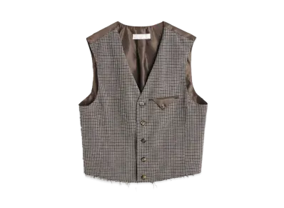 OUR LEGACY Cut Waistcoat Check "Old Money"