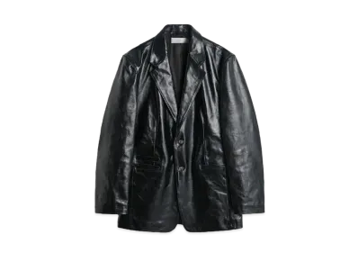OUR LEGACY Opening Blazer Leather "True Dye Black"