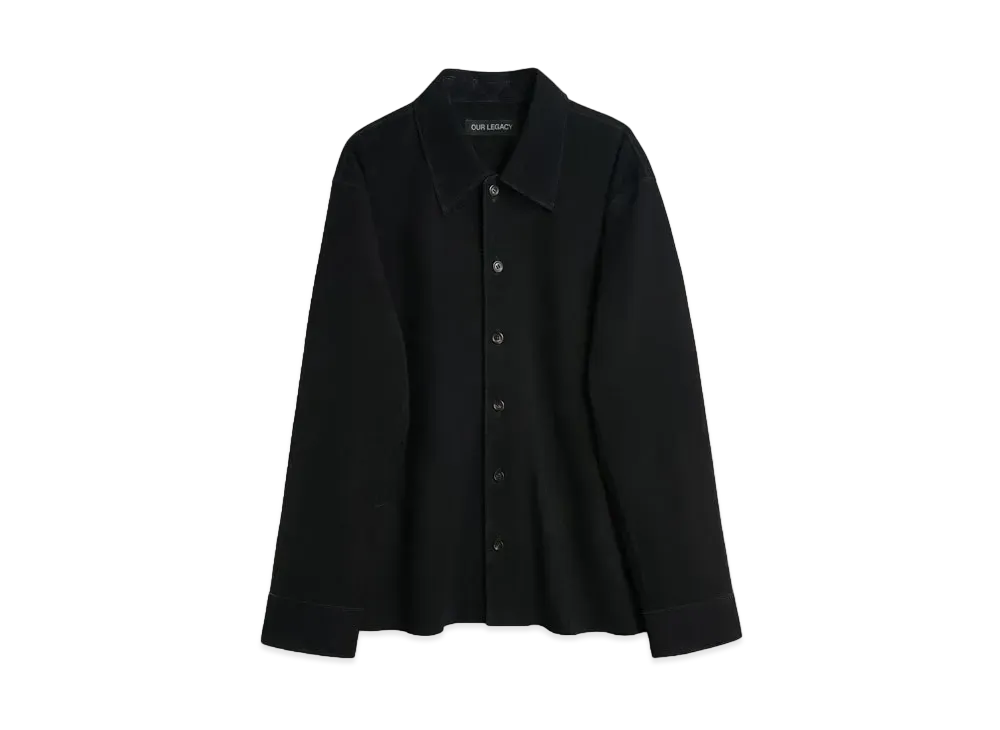 OUR LEGACY Welding Shirt Suede "Lithe Black"