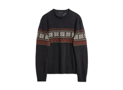 OUR LEGACY Base Roundneck Fairisle Hemp "Dusk"