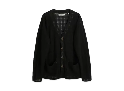 OUR LEGACY Cardigan Disintegration Check "Black"