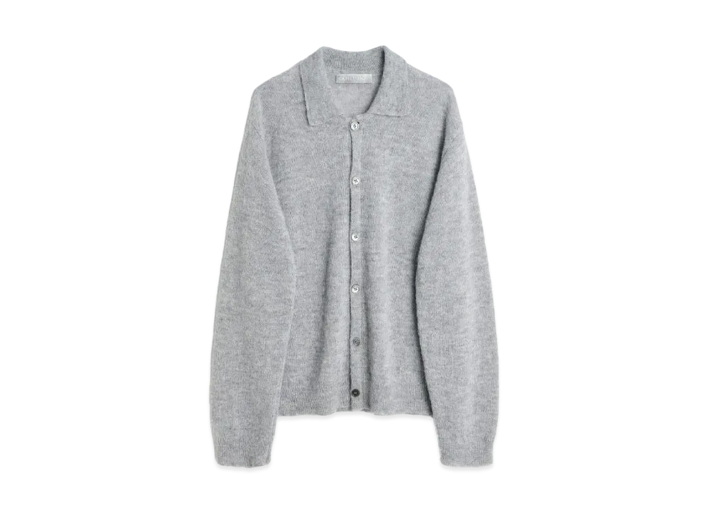 OUR LEGACY Evening Polo Melange Fuzzy Alpaca "Dust"