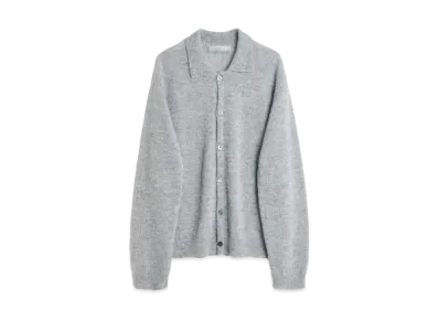 OUR LEGACY Evening Polo Melange Fuzzy Alpaca "Dust"