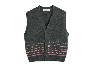 OUR LEGACY Rugrat Vest Faux Isle "Slate Grey"