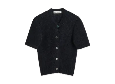 OUR LEGACY Shrunken Shortsleeve Fuzzy Mohpaca "Navy"