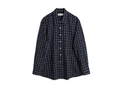 OUR LEGACY Above Shirt Check "Dark Mediterranean"