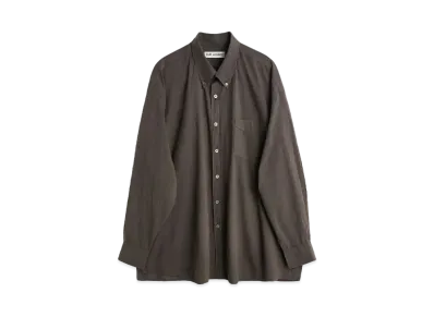 OUR LEGACY Borrowed BD Shirt Cotton Voile "Faded Brown"