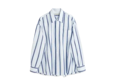 OUR LEGACY Borrowed Shirt Crypto Stripe "Blue"