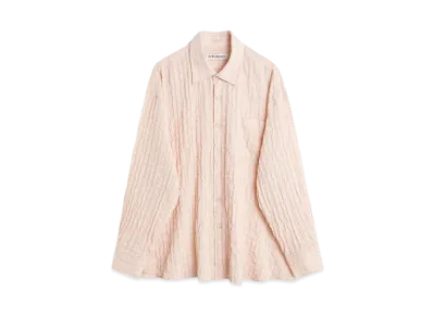 OUR LEGACY Borrowed Shirt Picnic Check Crude Seersucker "Pink"