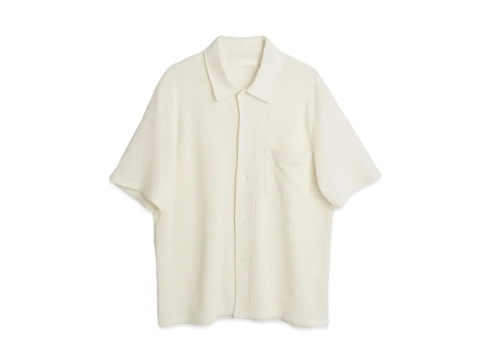 OUR LEGACY Box Shirt Shortsleeve Boucle "White"