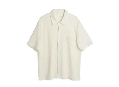 OUR LEGACY Box Shirt Shortsleeve Boucle "White"