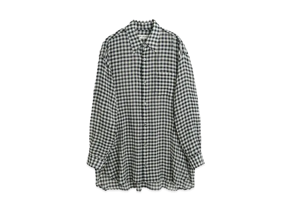 OUR LEGACY Darling Shirt Table Cloth Check "Black/White"