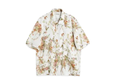 OUR LEGACY Elder Shirt Shortsleeve Tapestry Print "White Floral"