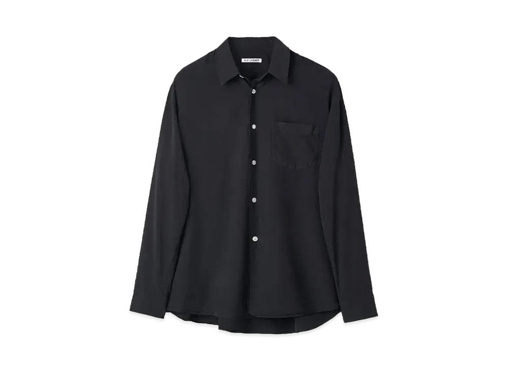 OUR LEGACY Initial Shirt Fine Silk "Black"