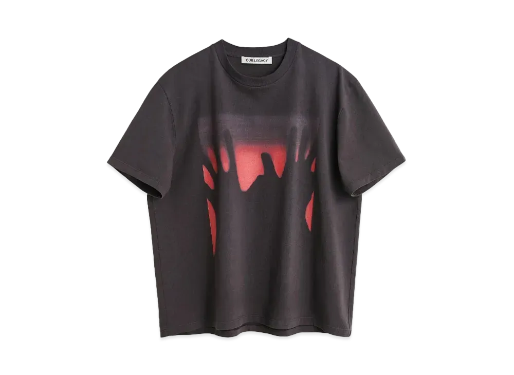 OUR LEGACY Box T-Shirt Taste Of Hands Print "Red"