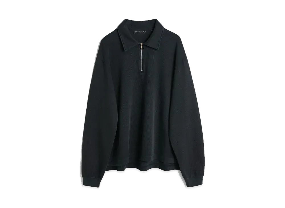 OUR LEGACY Lad Sweatshirt Uniform Athletic Rib "Worn Black"