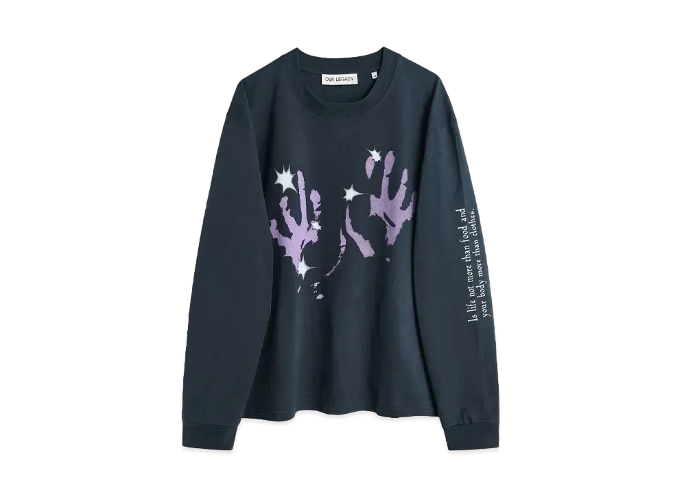 OUR LEGACY Tour Longsleeve Taste Of Hands Print "Lilac"