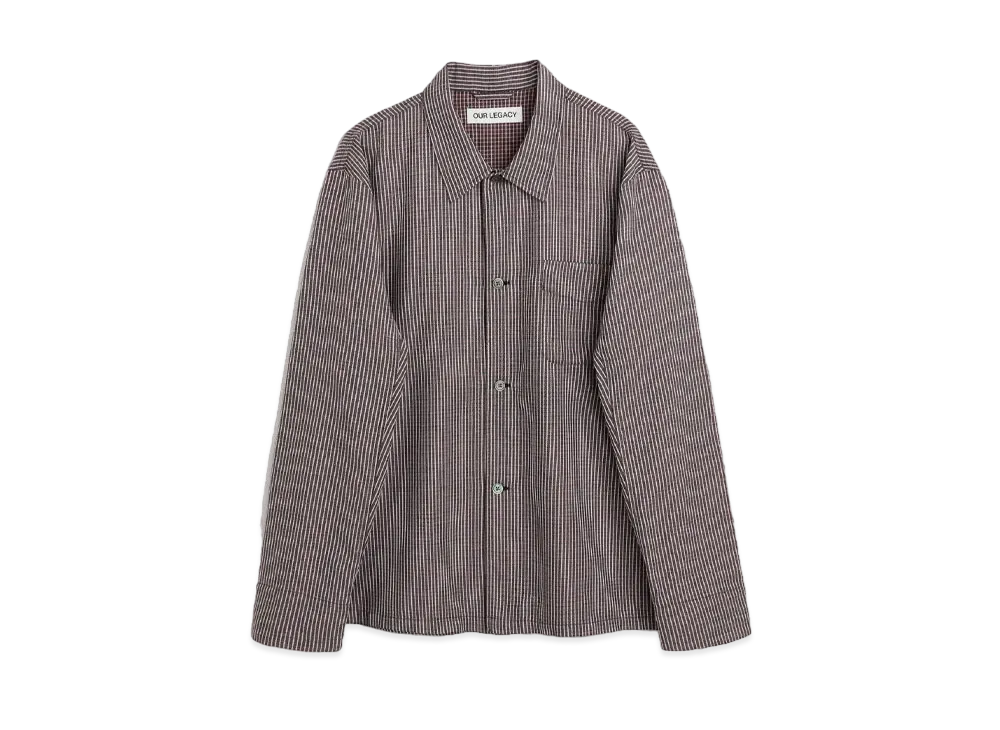 OUR LEGACY Box Shirt French Bistro Culinary Cloth "Brown"