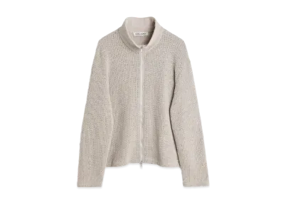 OUR LEGACY Shrunken Fullzip Polo Rope Weave "Musk Dusk"