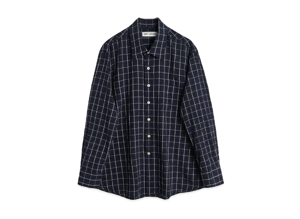 OUR LEGACY Above Shirt Mediterranean Check "Dark"