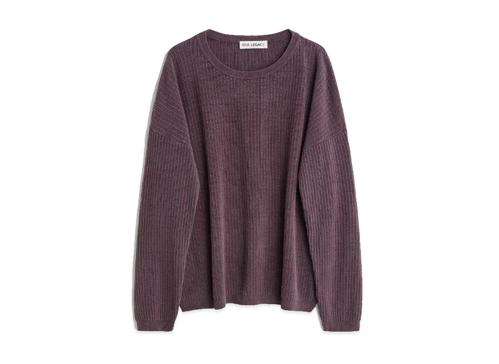 OUR LEGACY Popover Roundneck Habitable Silk "Mystic Plum"