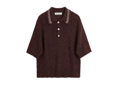 OUR LEGACY Traditional Polo Fuzzy Alpaca "Euro Eggplant"