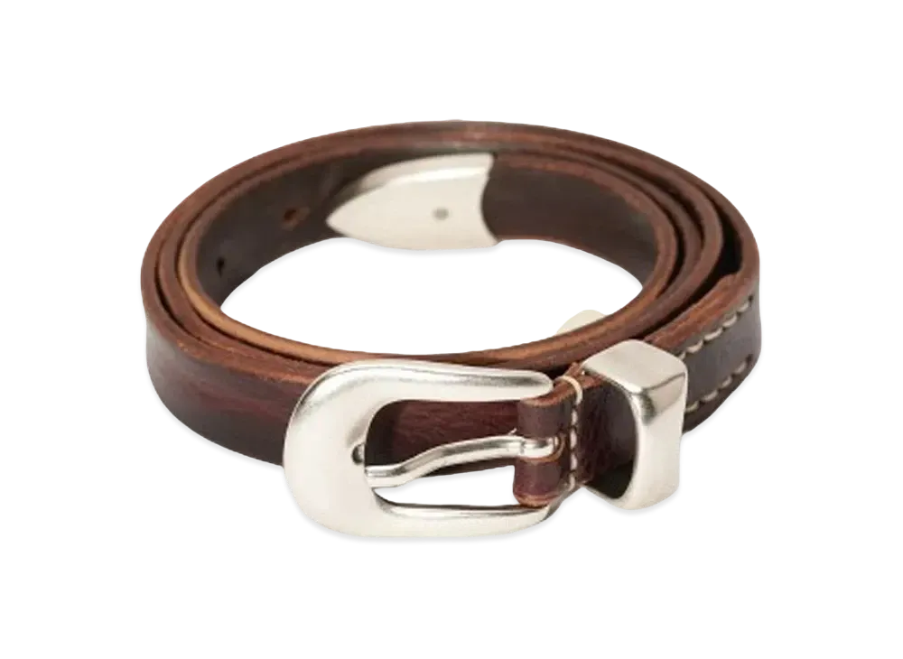 OUR LEGACY Leather Belt 2 Cm "Brown"