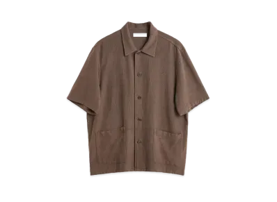 OUR LEGACY Elder Shirt Shortsleeve "Brown Sparse Panama"