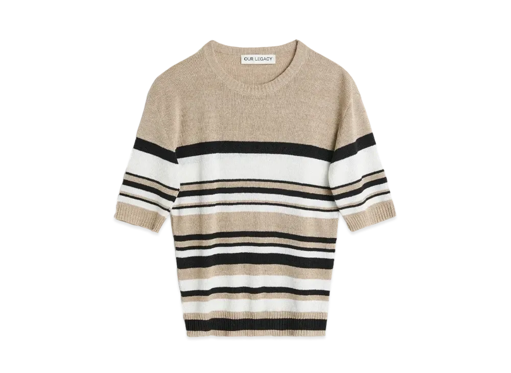 OUR LEGACY Teeny Tee Venice B Stripe "Beige"