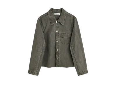 OUR LEGACY Cut Rebirth Jacket Pigment Coated Weave "Olive "