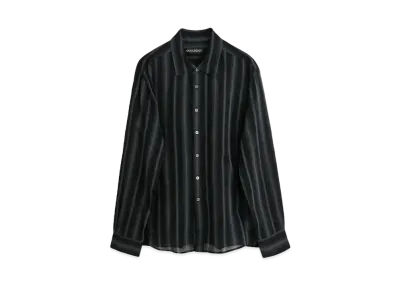 OUR LEGACY Adorn Shirt Stripe Sheer Cotton Silk "Noir"