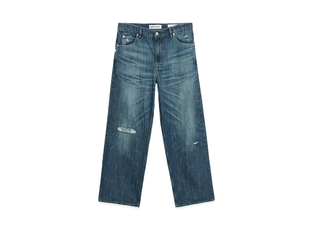 OUR LEGACY Vast Cut Vintage Rubber Repair Denim "Indigo"