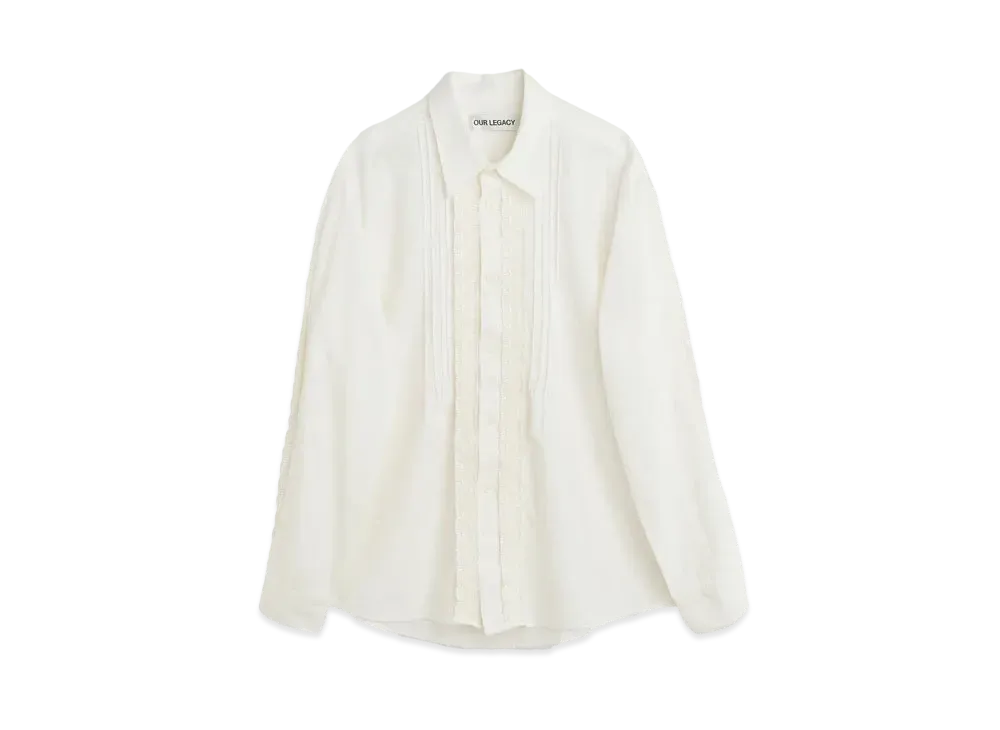 OUR LEGACY Beyond Shirt Kitchen Weave "White"